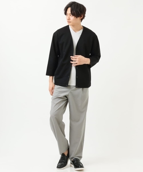 a.v.v（アーヴェヴェ）の「【S-XXL】ライトダンボールカーディガン（カーディガン/ボレロ・メンズ・ミント/ブラック/ライトブルー/ブルー・48/46/44/50）」の10枚目の写真