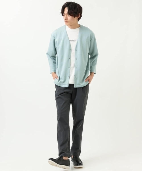 a.v.v（アーヴェヴェ）の「【S-XXL】ライトダンボールカーディガン（カーディガン/ボレロ・メンズ・ミント/ブラック/ライトブルー/ブルー・48/46/44/50）」の11枚目の写真