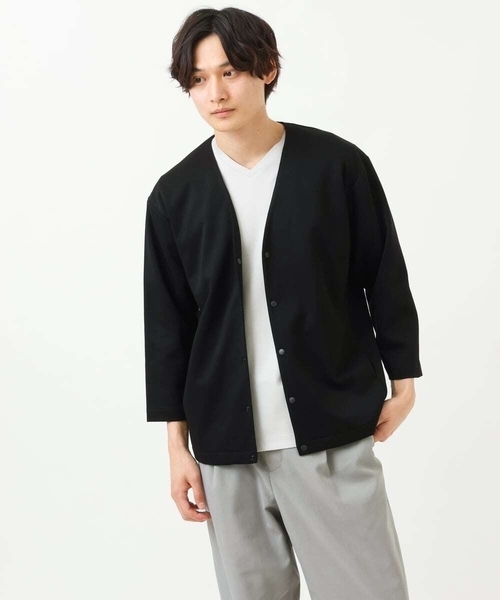 a.v.v（アーヴェヴェ）の「【S-XXL】ライトダンボールカーディガン（カーディガン/ボレロ・メンズ・ミント/ブラック/ライトブルー/ブルー・48/46/44/50）」の16枚目の写真