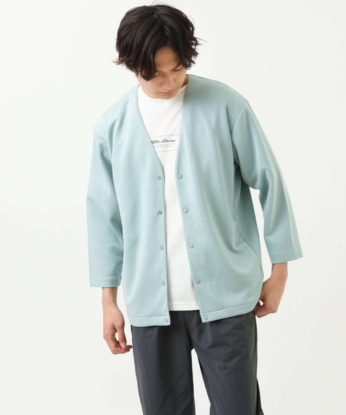a.v.v（アーヴェヴェ）の「【S-XXL】ライトダンボールカーディガン（カーディガン/ボレロ・メンズ・ミント/ブラック/ライトブルー/ブルー・48/46/44/50）」の17枚目の写真