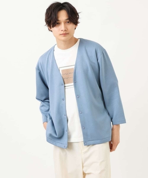 a.v.v（アーヴェヴェ）の「【S-XXL】ライトダンボールカーディガン（カーディガン/ボレロ・メンズ・ミント/ブラック/ライトブルー/ブルー・48/46/44/50）」の18枚目の写真