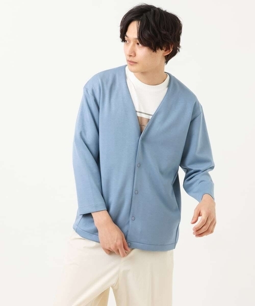 a.v.v（アーヴェヴェ）の「【S-XXL】ライトダンボールカーディガン（カーディガン/ボレロ・メンズ・ミント/ブラック/ライトブルー/ブルー・48/46/44/50）」の19枚目の写真