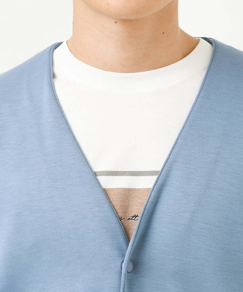 a.v.v（アーヴェヴェ）の「【S-XXL】ライトダンボールカーディガン（カーディガン/ボレロ・メンズ・ミント/ブラック/ライトブルー/ブルー・48/46/44/50）」の22枚目の写真