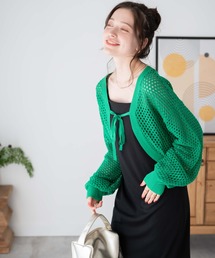 WEGO | WEGO/前リボンメッシュカラーボレロ(カーディガン/ボレロ)