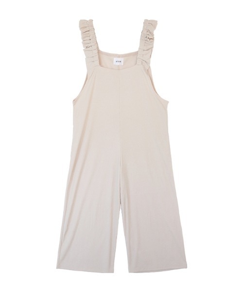 ACYM(アシーム)の「Shoulder frill ロンパース(つなぎ/オールインワン・レディース・ベージュ/ブラック・FREE)」の13枚目の写真