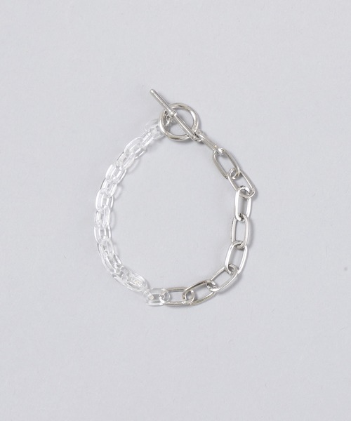 Figments(フィグメンツ)の「クリアチェーンミックスブレスレット(ブレスレット・レディース・ブラック/その他1・FREE)」の2枚目の写真