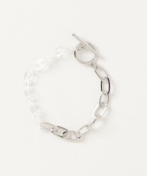 Figments(フィグメンツ)の「クリアチェーンミックスブレスレット(ブレスレット・レディース・ブラック/その他1・FREE)」の7枚目の写真