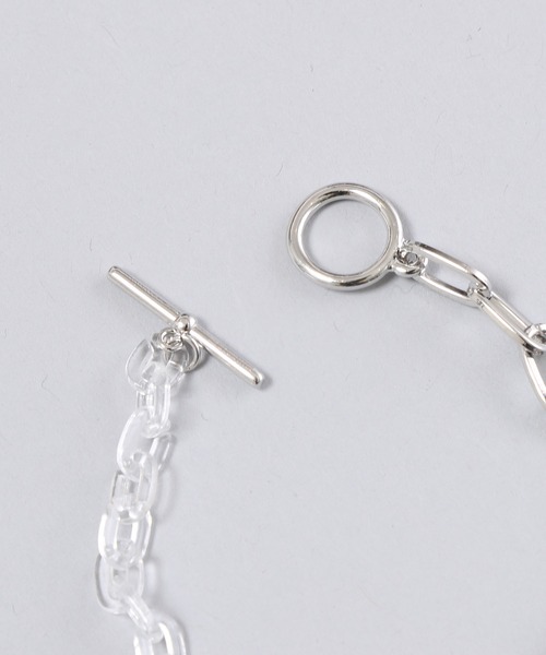 Figments(フィグメンツ)の「クリアチェーンミックスブレスレット(ブレスレット・レディース・ブラック/その他1・FREE)」の6枚目の写真