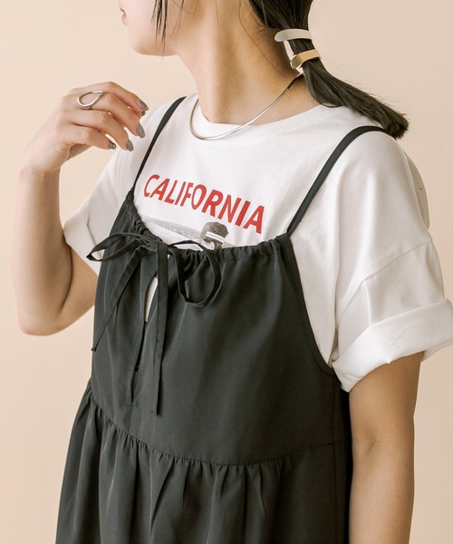mline（エムライン）の「[mline] photo Tシャツ（Tシャツ/カットソー・レディース・チャコールグレー/オフホワイト・FREE）」の6枚目の写真