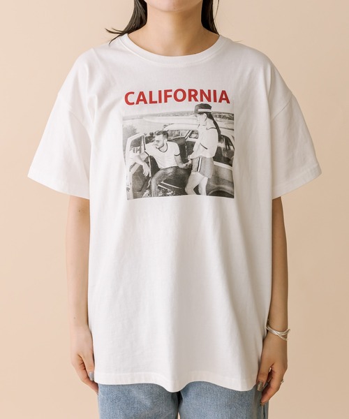 mline（エムライン）の「[mline] photo Tシャツ（Tシャツ/カットソー・レディース・チャコールグレー/オフホワイト・FREE）」の8枚目の写真