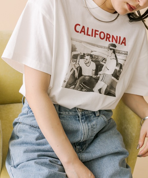 mline（エムライン）の「[mline] photo Tシャツ（Tシャツ/カットソー・レディース・チャコールグレー/オフホワイト・FREE）」の5枚目の写真