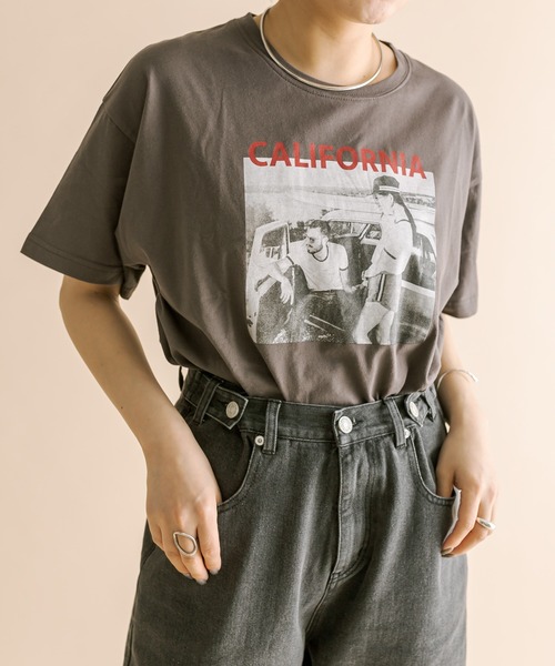 mline（エムライン）の「[mline] photo Tシャツ（Tシャツ/カットソー・レディース・チャコールグレー/オフホワイト・FREE）」の16枚目の写真