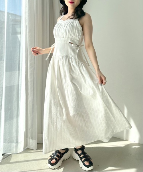 OLIVE des OLIVE（オリーブデオリーブ）の「【WEB限定カラー有】肌見せキャミワンピース　1031090480（ワンピース・レディース・ブラック/ミント/レッド/オフホワイト/ワンウォッシュ・FREE）」の10枚目の写真