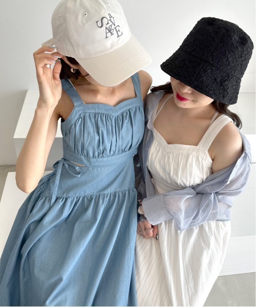 OLIVE des OLIVE 肌見せキャミワンピース　1031090480 OLIVE des ワンピース 【WEB限定カラー有】肌見せキャミ