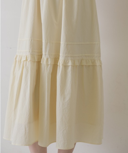 idem(イデム)の「volume sleeve cotton frill onepiece/コットンフリルワンピース(ワンピース・レディース・アイボリー/ミント・FREE)」の15枚目の写真