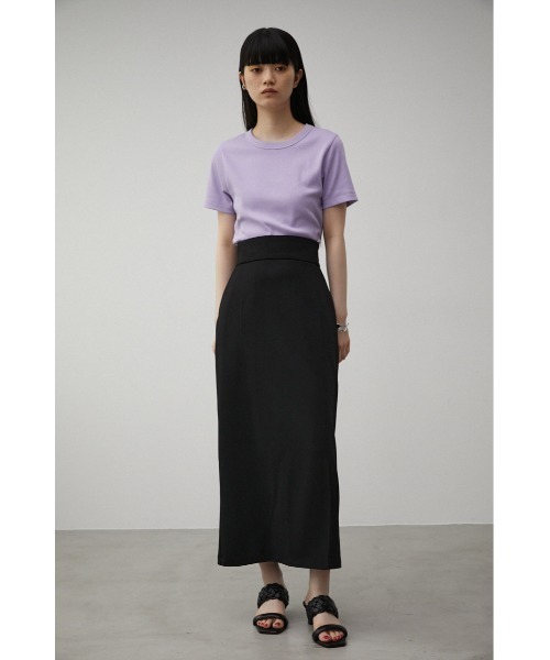 AZUL by moussy（アズールバイマウジー）の「CUT TIGHT SKIRT/カットタイトスカート（スカート・レディース・ライトベージュ/ブラック・SMALL/MEDIUM）」の4枚目の写真