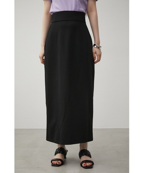 AZUL by moussy（アズールバイマウジー）の「CUT TIGHT SKIRT/カットタイトスカート（スカート・レディース・ライトベージュ/ブラック・SMALL/MEDIUM）」の8枚目の写真