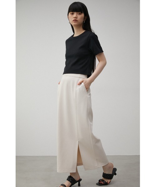 AZUL by moussy（アズールバイマウジー）の「CUT TIGHT SKIRT/カットタイトスカート（スカート・レディース・ライトベージュ/ブラック・SMALL/MEDIUM）」の18枚目の写真