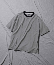 NARROW STRIPED PRINT LOGO OVER T-SHIRT / ナローボーダー ナンバーナイン ワンポイントロゴ オーバーTシャツ