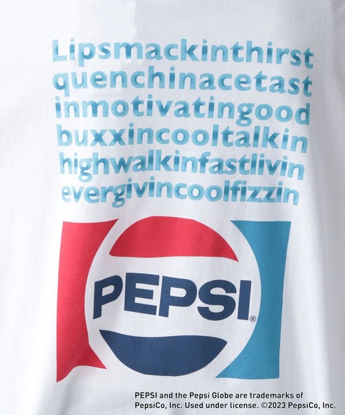 PEPSI(ペプシ)の「【PEPSI/ペプシ】コラボプリント/リンガーTシャツ(Tシャツ/カットソー・メンズ・ホワイト/ライトブルー/ホワイト系その他2・SMALL/MEDIUM/LARGE)」の11枚目の写真