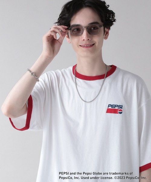 PEPSI(ペプシ)の「【PEPSI/ペプシ】コラボプリント/リンガーTシャツ(Tシャツ/カットソー・メンズ・ホワイト/ライトブルー/ホワイト系その他2・SMALL/MEDIUM/LARGE)」の19枚目の写真
