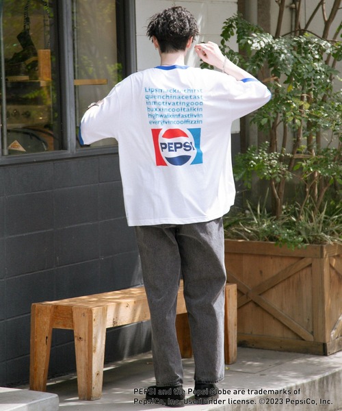 PEPSI(ペプシ)の「【PEPSI/ペプシ】コラボプリント/リンガーTシャツ(Tシャツ/カットソー・メンズ・ホワイト/ライトブルー/ホワイト系その他2・SMALL/MEDIUM/LARGE)」の14枚目の写真