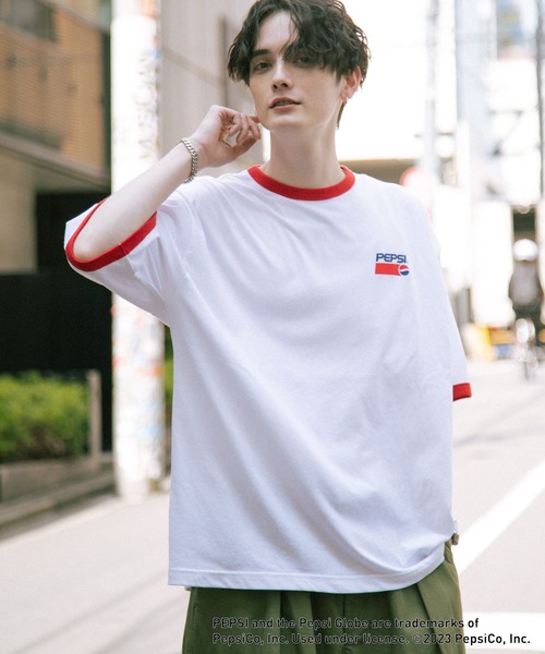 PEPSI(ペプシ)の「【PEPSI/ペプシ】コラボプリント/リンガーTシャツ(Tシャツ/カットソー・メンズ・ホワイト/ライトブルー/ホワイト系その他2・SMALL/MEDIUM/LARGE)」の21枚目の写真