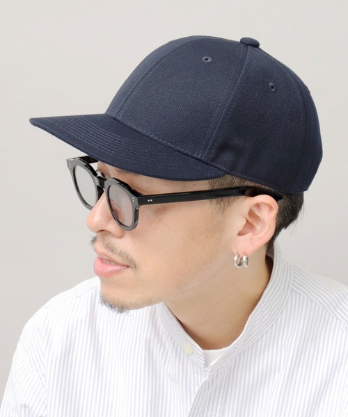SFC スナップバックキャップ ネイビー セール】ロークラウン スナップバック ベースボールキャップ