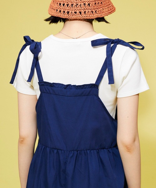 FOREVER 21（フォーエバー トゥエンティーワン）の「裾フレアキャミオールインワン（つなぎ/オールインワン・レディース・ブラック/ネイビー・SMALL/MEDIUM）」の10枚目の写真