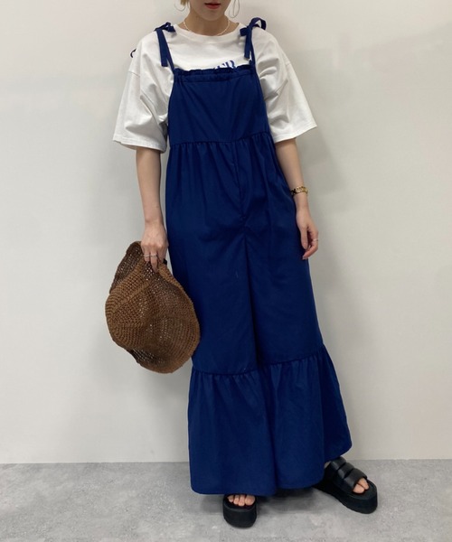 FOREVER 21（フォーエバー トゥエンティーワン）の「裾フレアキャミオールインワン（つなぎ/オールインワン・レディース・ブラック/ネイビー・SMALL/MEDIUM）」の14枚目の写真