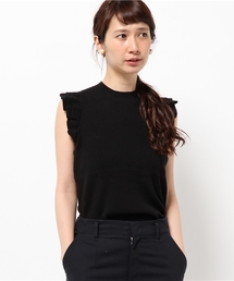 DISCOAT | 【Discoat】袖フリルリブノースリニット(ニット/セーター)