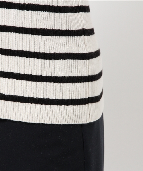 DISCOAT（ディスコート）の「【Discoat】袖フリルリブノースリニット（ニット/セーター・レディース・グレー/ブラック/その他19/オフホワイト・MEDIUM/LARGE）」の11枚目の写真