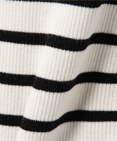 DISCOAT（ディスコート）の「【Discoat】袖フリルリブノースリニット（ニット/セーター・レディース・グレー/ブラック/その他19/オフホワイト・MEDIUM/LARGE）」の12枚目の写真