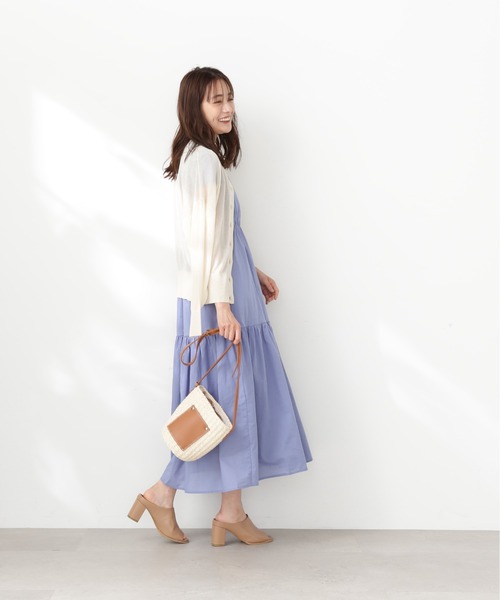 N.（N. Natural Beauty Basic）（エヌエヌナチュラルビューティーベーシック）の「【S Size Line】◆コットンボイルカシュクール風ワンピース（ワンピース・レディース・ブラック/モカ/ピンク/ブルー/ダークグリーン/イエロー・SMALL/MEDIUM）」の21枚目の写真