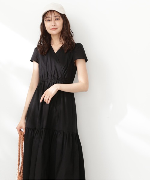N.（N. Natural Beauty Basic）（エヌエヌナチュラルビューティーベーシック）の「【S Size Line】◆コットンボイルカシュクール風ワンピース（ワンピース・レディース・ブラック/モカ/ピンク/ブルー/ダークグリーン/イエロー・SMALL/MEDIUM）」の12枚目の写真