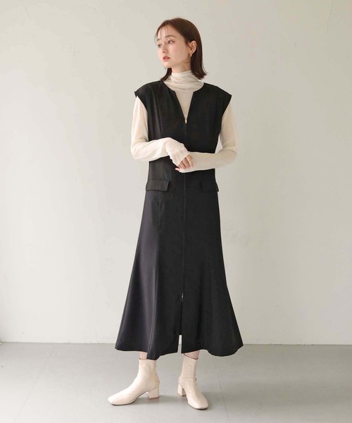 CLEIO(クレイオ)の「【CLEIO】2WAYフレアワンピース/2WAY FLARE DRESS/942-10620(ワンピース・レディース・ベージュ/アイボリー/ブラック・FREE)」の16枚目の写真