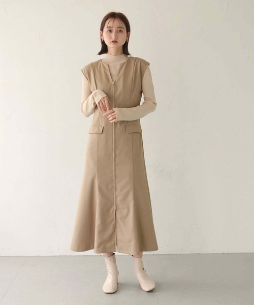 CLEIO(クレイオ)の「【CLEIO】2WAYフレアワンピース/2WAY FLARE DRESS/942-10620(ワンピース・レディース・ベージュ/アイボリー/ブラック・FREE)」の5枚目の写真