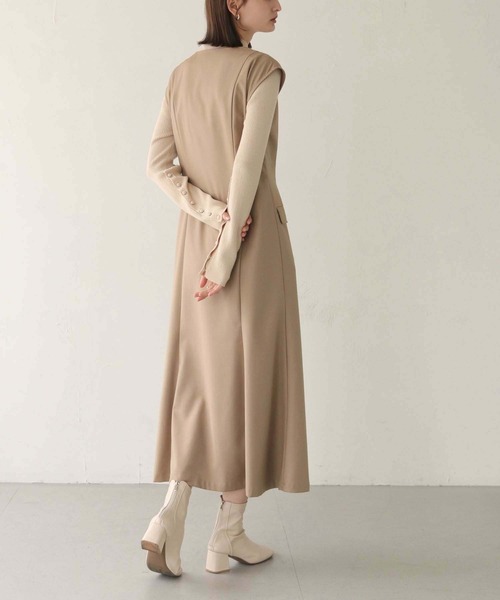 CLEIO(クレイオ)の「【CLEIO】2WAYフレアワンピース/2WAY FLARE DRESS/942-10620(ワンピース・レディース・ベージュ/アイボリー/ブラック・FREE)」の9枚目の写真