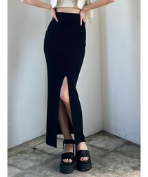 EMODA | ミニマルリブマキシスカート(スカート)