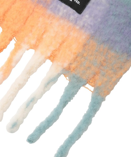 MILKFED.（ミルクフェド）の「BIG PLAID STOLE（マフラー・レディース・イエロー/ライトパープル/ブラック・ONE SIZE）」の8枚目の写真