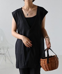 【2023 S/S 新作】リネンライクノーカラージレ