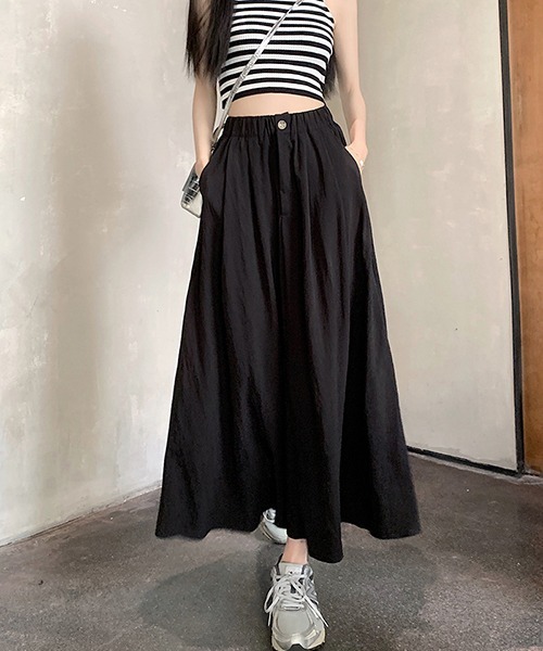 gossip!ロサンゼルス(ゴシップロサンゼルス)の「YUGA ハイウエストドレープスカート(スカート・レディース・ベビーピンク/ブラック/グレー/オフホワイト・M/L)」の21枚目の写真