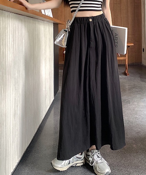 gossip!ロサンゼルス(ゴシップロサンゼルス)の「YUGA ハイウエストドレープスカート(スカート・レディース・ベビーピンク/ブラック/グレー/オフホワイト・M/L)」の12枚目の写真
