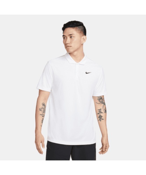 NIKE(ナイキ)の「《NIKEアパレル》コート DF ソリッド S/S ポロ(ポロシャツ・メンズ・ホワイト×ブラック/ブラック×ホワイト/ライトブルー/オレンジ・M/L/S/XL/2XL)」の10枚目の写真
