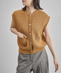 ROPE' | 【一部WEB限定】メタルボタンケーブルニットベスト(ベスト)