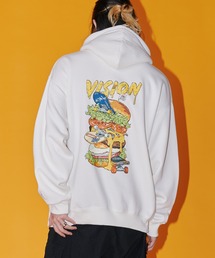 VISION STREET WEAR（ヴィジョンストリートウェア）の「【VISION STREET WEAR】裏起毛バーガーイラストプルオーバーパーカー（パーカー・メンズ）」