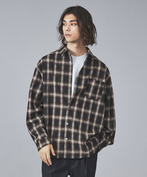【WEB限定】ルーズシルエット オンブレチェックシャツ/REVO
