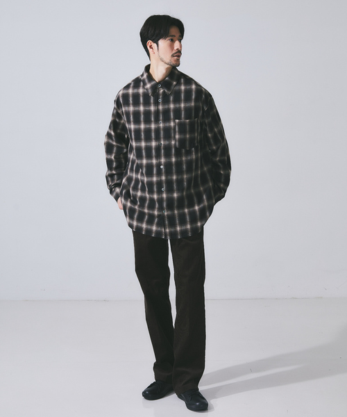 ABAHOUSE(アバハウス)の「【WEB限定】ルーズシルエット オンブレチェックシャツ/REVO(シャツ/ブラウス・メンズ・ブラック/ベージュ/ブラウン・M/L)」の21枚目の写真