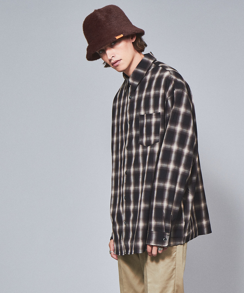 ABAHOUSE(アバハウス)の「【WEB限定】ルーズシルエット オンブレチェックシャツ/REVO(シャツ/ブラウス・メンズ・ブラック/ベージュ/ブラウン・M/L)」の19枚目の写真