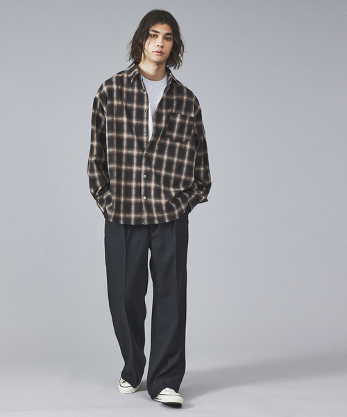 ABAHOUSE(アバハウス)の「【WEB限定】ルーズシルエット オンブレチェックシャツ/REVO(シャツ/ブラウス・メンズ・ブラック/ベージュ/ブラウン・M/L)」の18枚目の写真